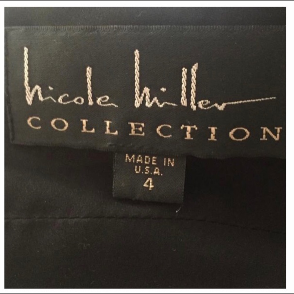 Nicole Miller Collection Gold Ruched Dress S4 - Picture 2 of 2